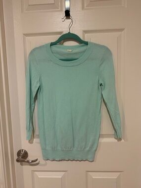 J. Crew Mint Crewneck Sweater - Light Mint Green